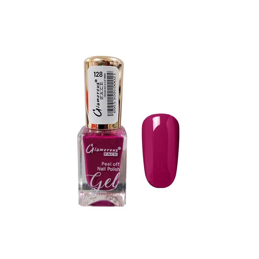 GLAMOROUS FACE PEEL OFF NAIL POLISH GEL 128