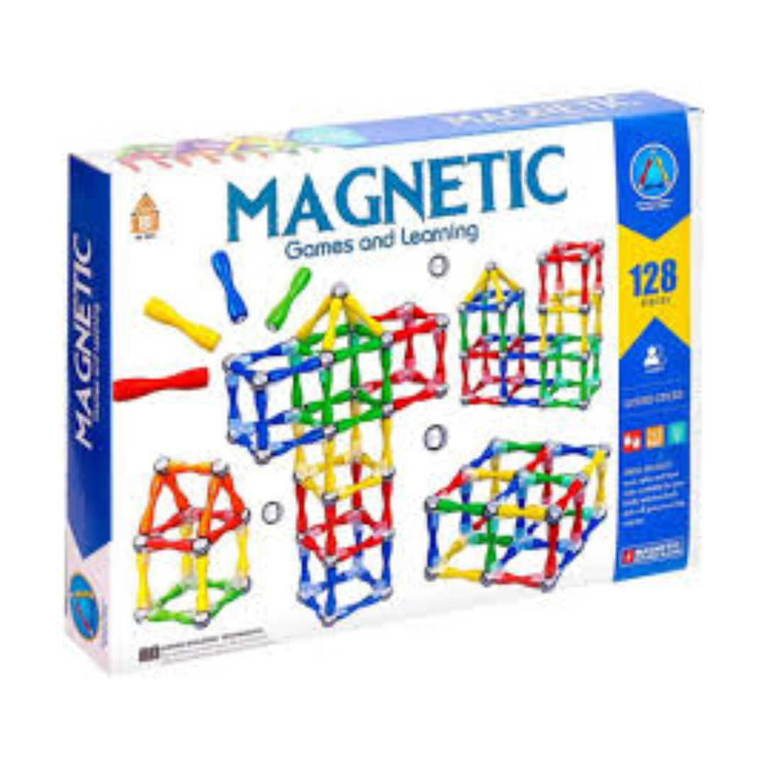 MAGNETIC GAMES AND LEARNING 128PCS NO.AQ-916