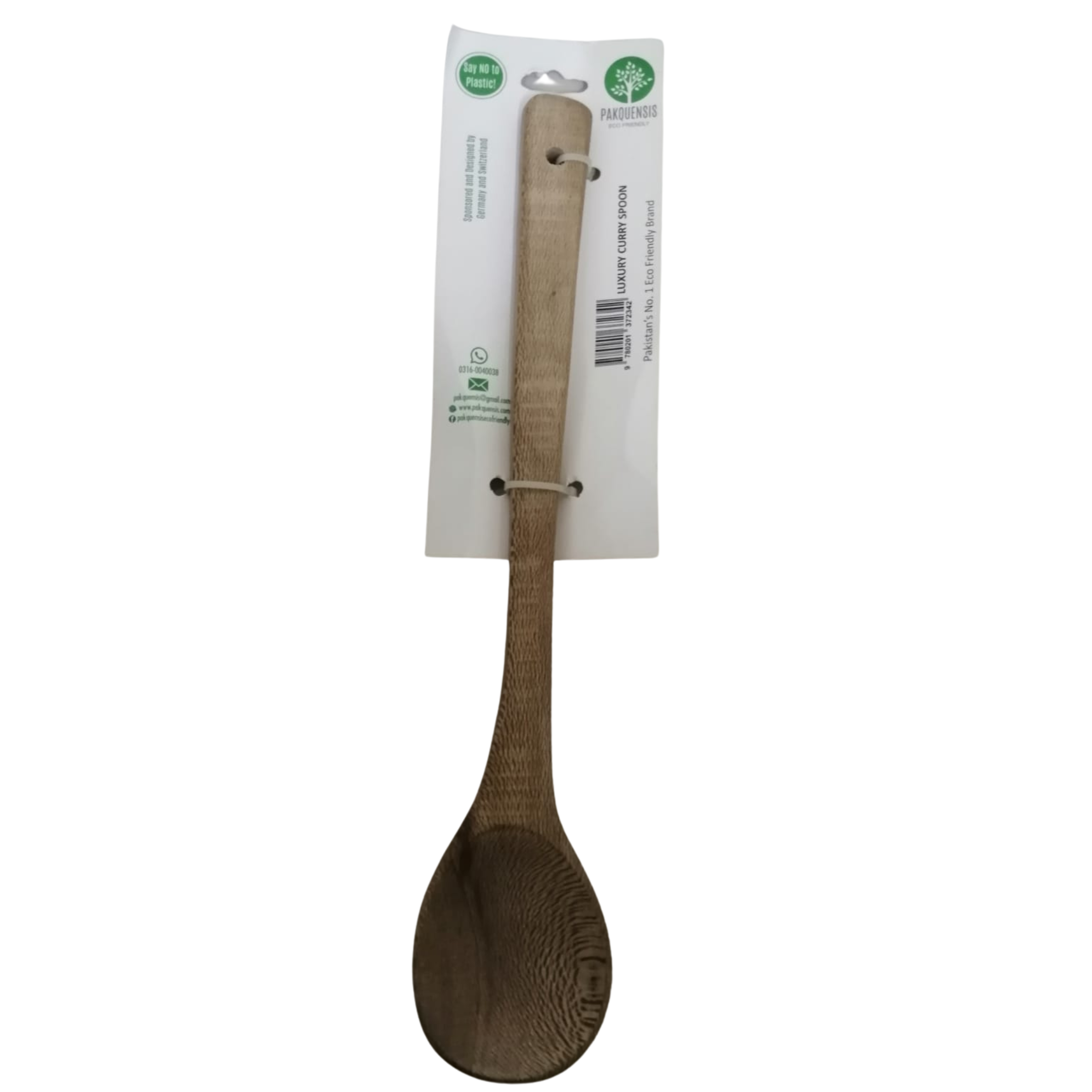 PAKQUENSIS WOODEN COOKING SPOON OVAL