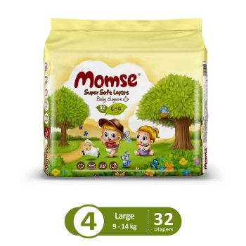 MOMSE BABY DIAPERS ECONOMY PACK LARGE 32PCS