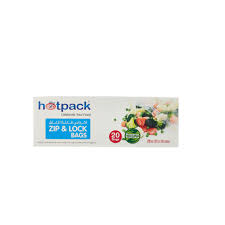 HOTPACK ZIP & LOCK BAG 20BAGS 18 X 21CM