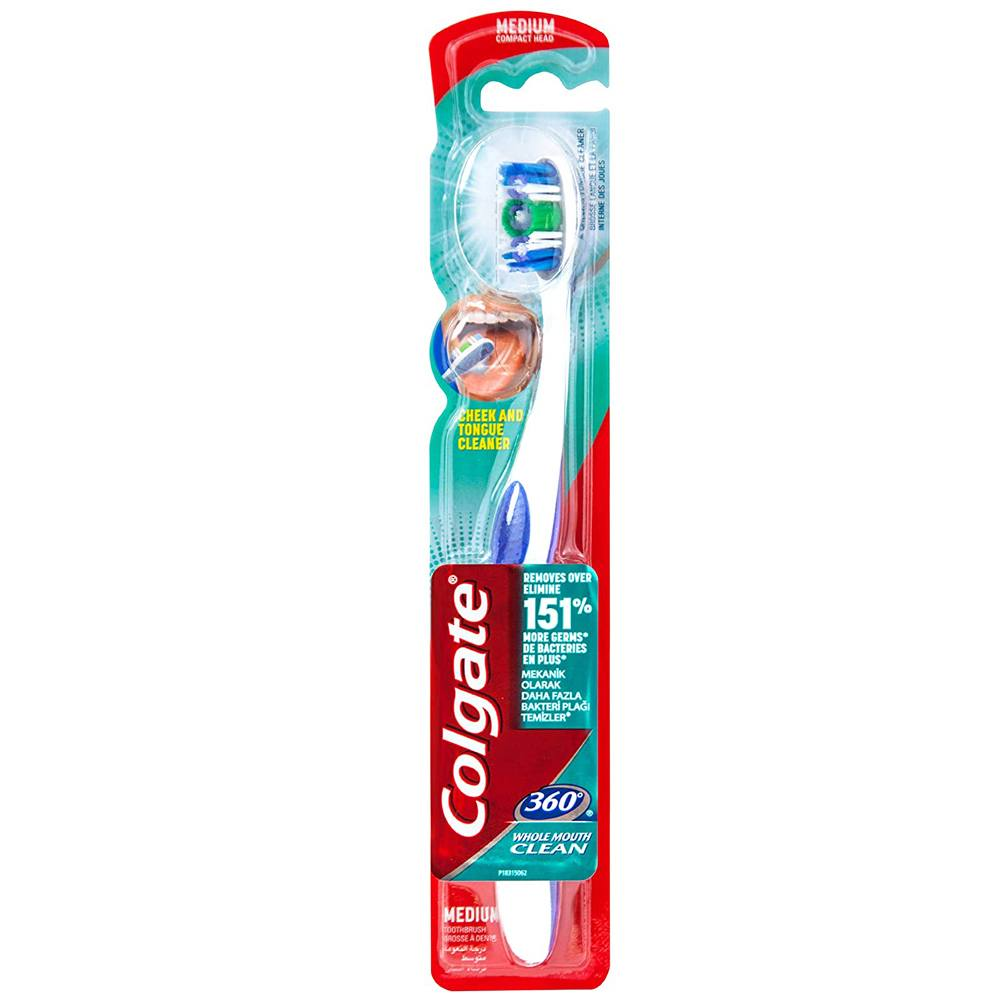 COLGATE TOOTHBRUSH WHOLE MOUTH CLEAN 360 SOFT 1PC