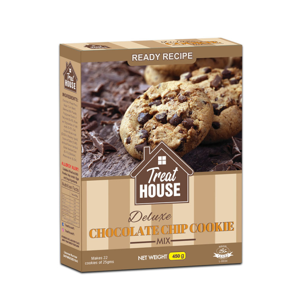 TREAT HOUSE DELUXE CHOCOLATE CHIP COOKIE MIX CAKE MIX 450GM