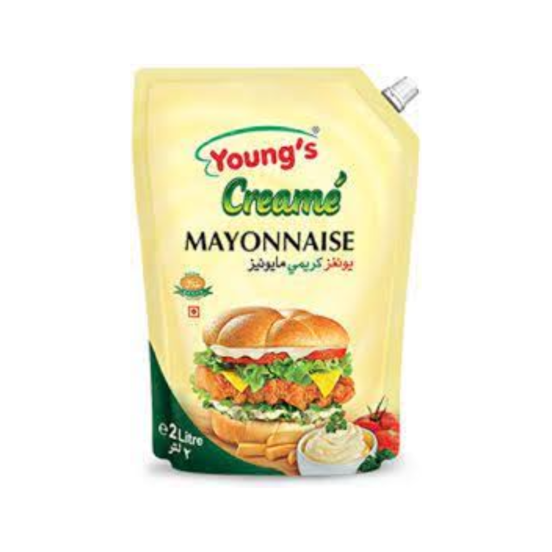 YOUNGS CREAME MAYONNAISE POUCH 2LTR