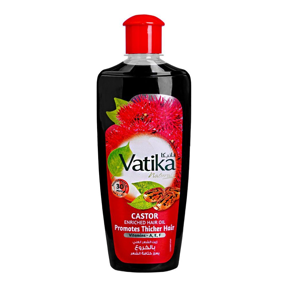 VATIKA CASTOR ENRICHED HAIR OIL PROMOTES THICKER 200ML