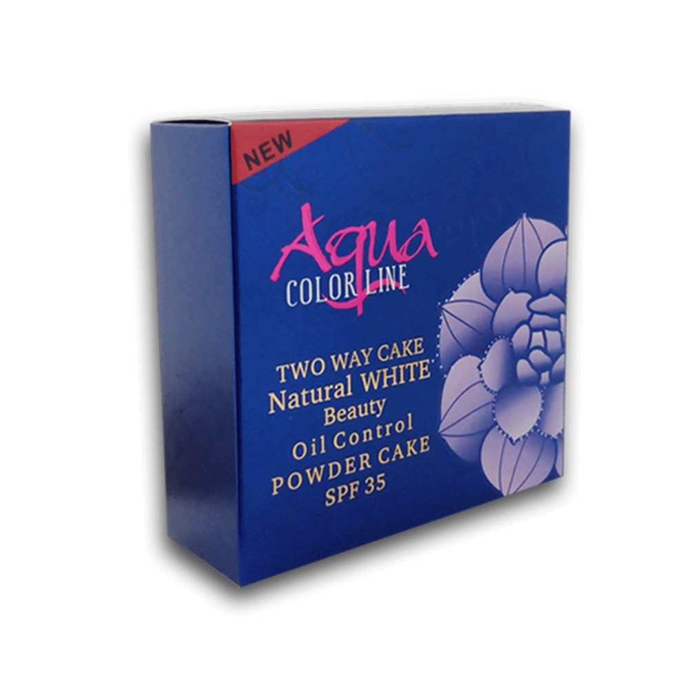 AQUA COLOR LINE TWO WAY CAKE OIL CONTROL POWDER CAKE 6GM NO.01