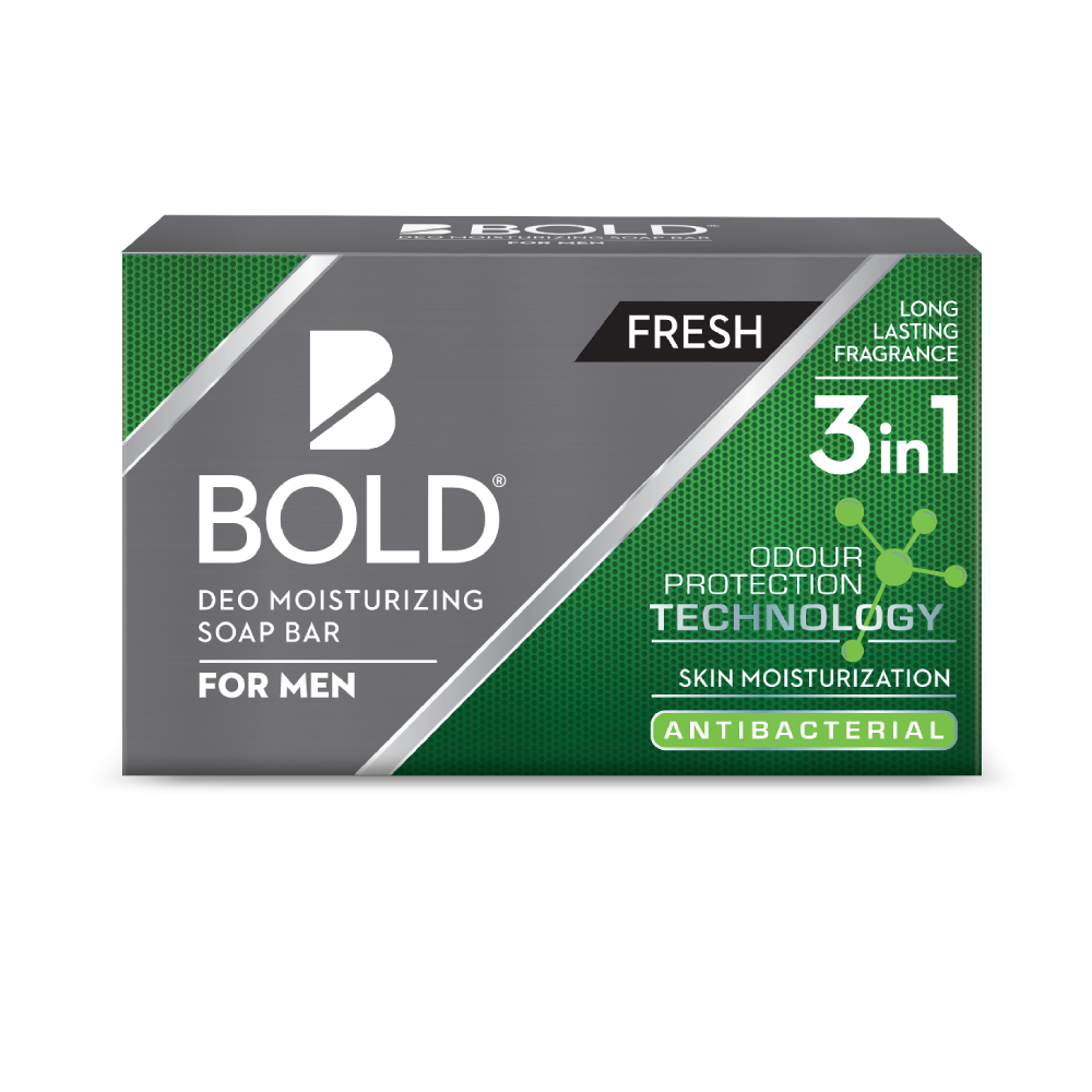 BOLD FRESH DEO MOISTURIZING BODY & FACE BAR SOAP 130GM