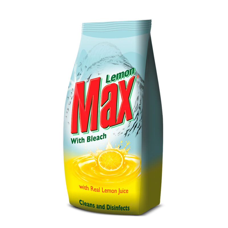 LEMON MAX DISHWASH POWDER WITH BLEACH POUCH 790GM