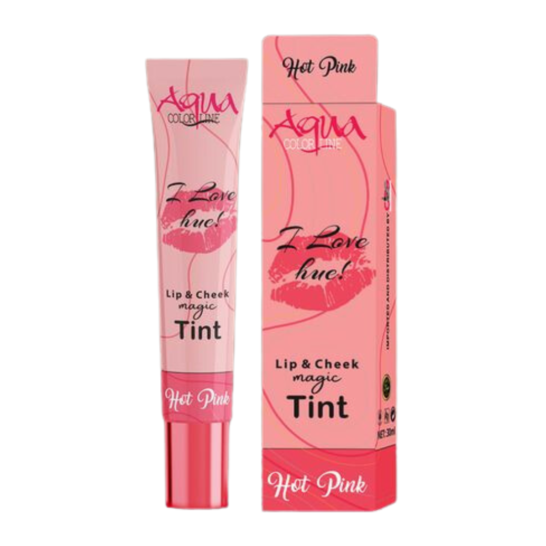 AQUA COLOR LINE LIP & CHEEK MAGIC TINT HOT PINK 30ML