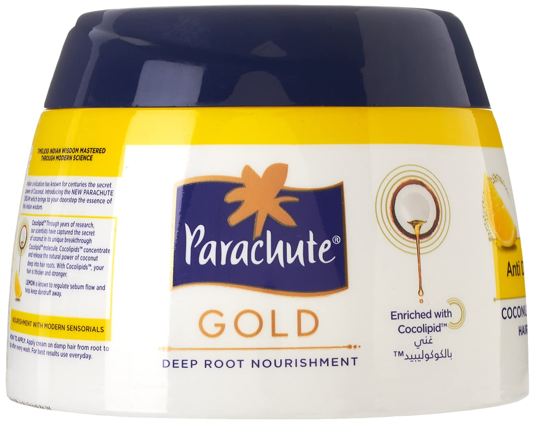 PARACHUTE GOLD HAIR CREAM ANTI DANDRUFF COCONUT & LEMON 140ML