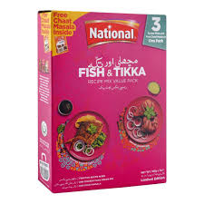 NATIONAL FISH & TIKKA MASALA RECIPE MIX VALUE PACK 165G