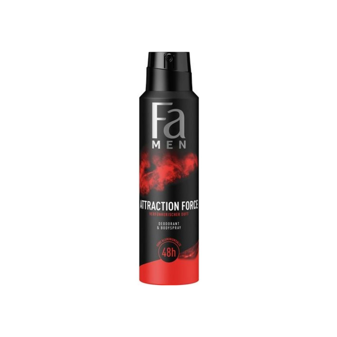 FA MEN ATTRACTION FORCE SEDUCTIVE SCENT DEODORANT & BODY SPRAY 150ML