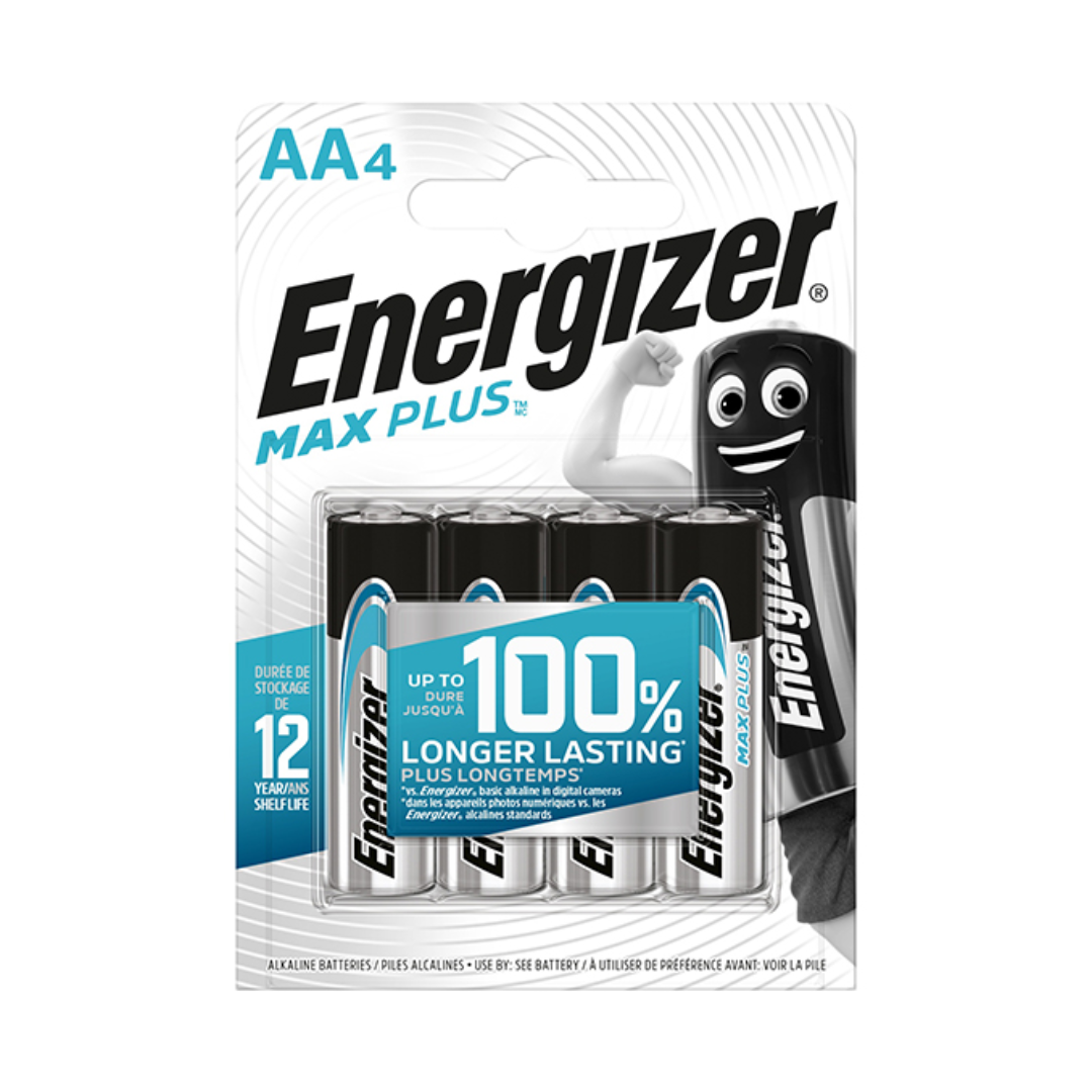 ENERGIZER MAX PLUS AA BATTERIES X4-PCS