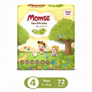 MOMSE BABY DIAPERS MEGA PACK LARGE 72PCS