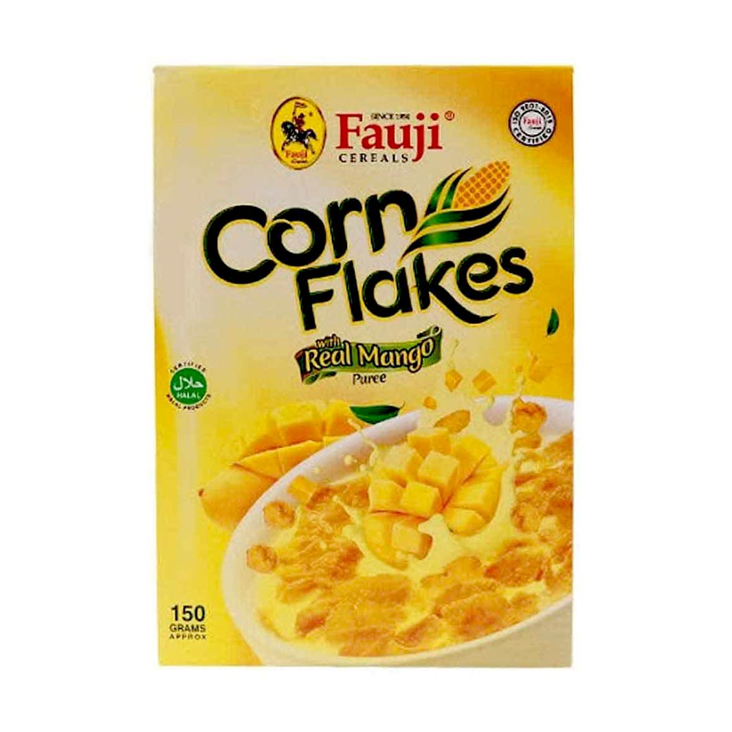 FAUJI CORN FLAKES WITH REAL MANGO PUREE 150GM