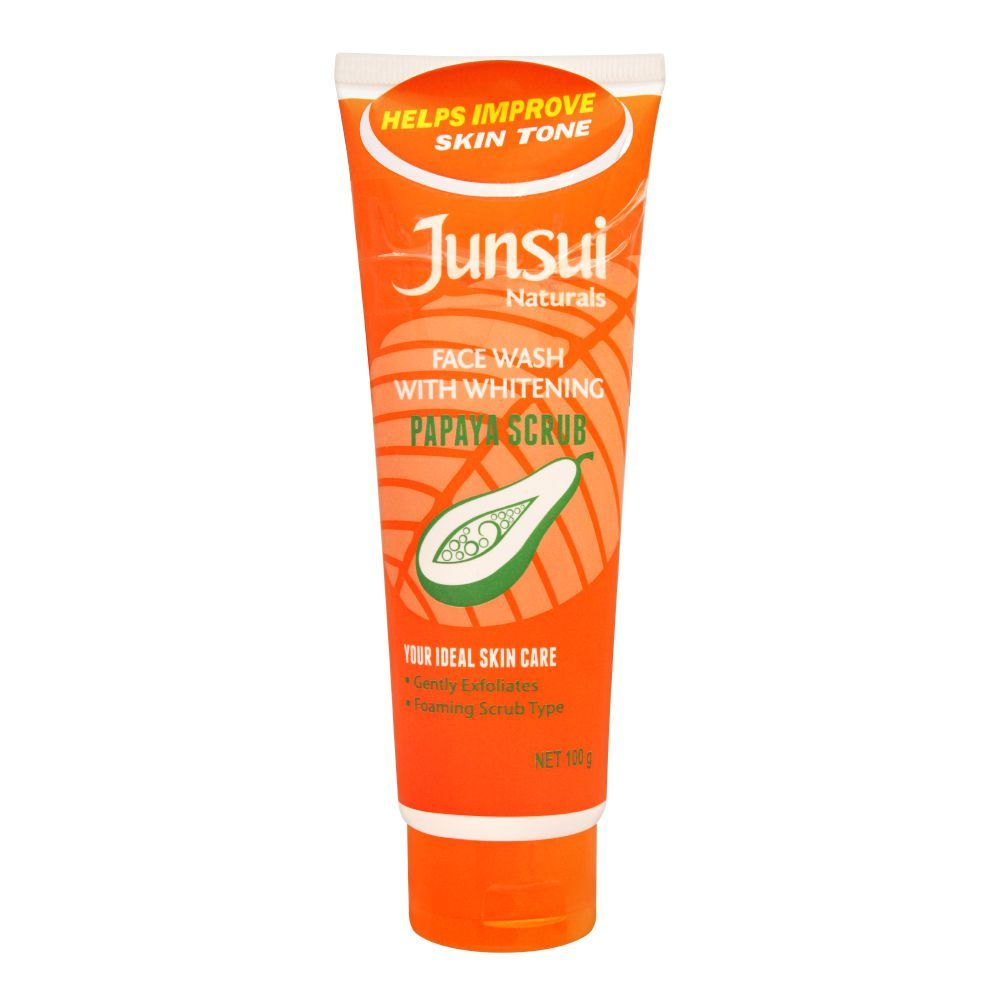 JUNSUI NATURALS FACE WASH WITH WHITENING PAPAYA SCRUB 100GM