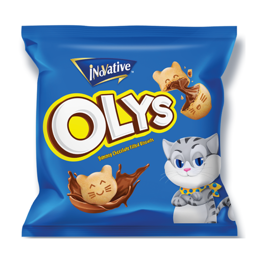 INNOVATIVE OLYS CHOCOLATE FILLED BISCUIT 6GM