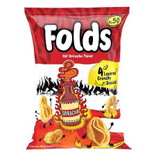 KOLSON FOLDS HOT SRIRACHA FLAVOR CRUNCHY SNACK 27GM