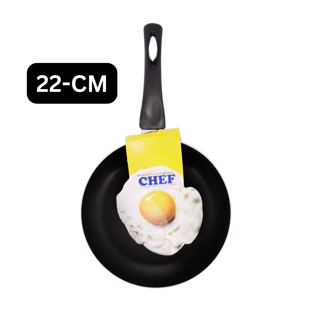 CHEF ROUND FRY PAN NON STICK 22CM BLACK