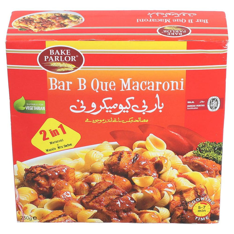 BAKE PARLOR BAR B QUE MACRONI 250GM