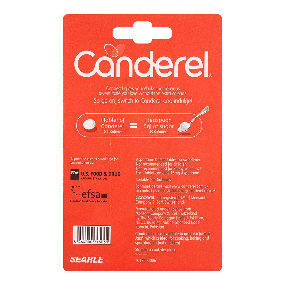 CANDEREL LOW CALORIE SWEETENER POCKET 100 TABLETS