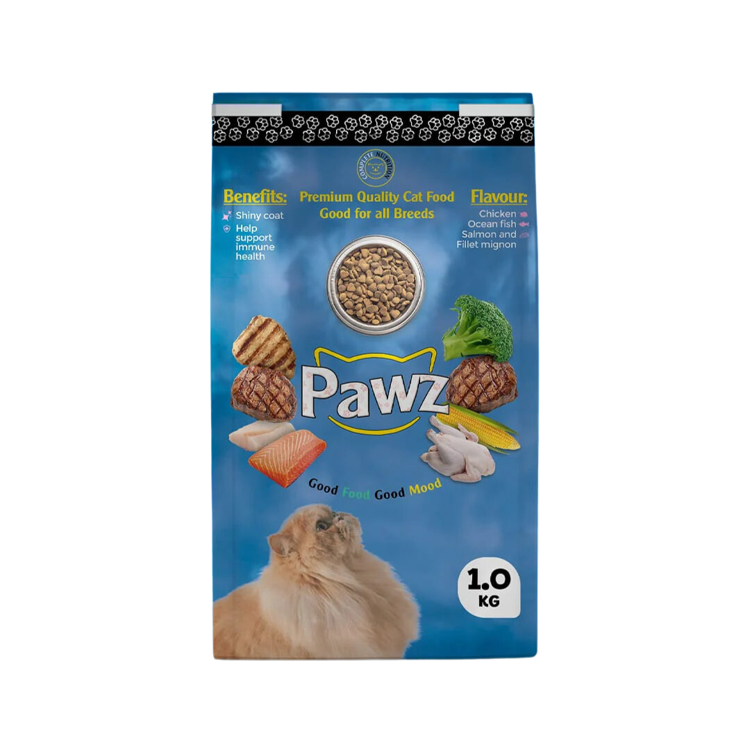 PAWZ PREMIUM QUALITY ADULT CAT FOOD CHICKEN & FISH 1KG