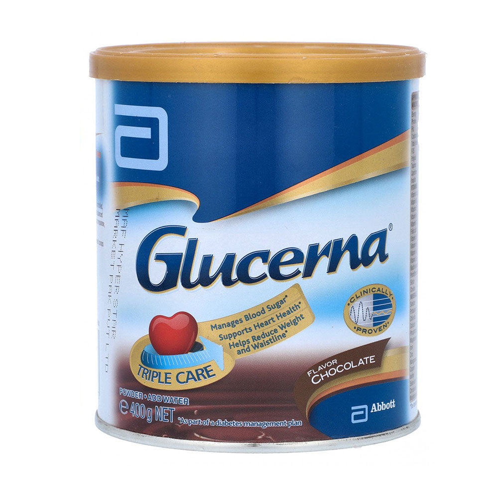 ABBOTT GLUCERNA NUTRITIONAL SUPPLEMENT CHOCOLATE 400GM TIN