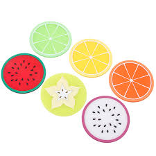 SILICONE FRUIT TEA COASTER SET 6 PCS