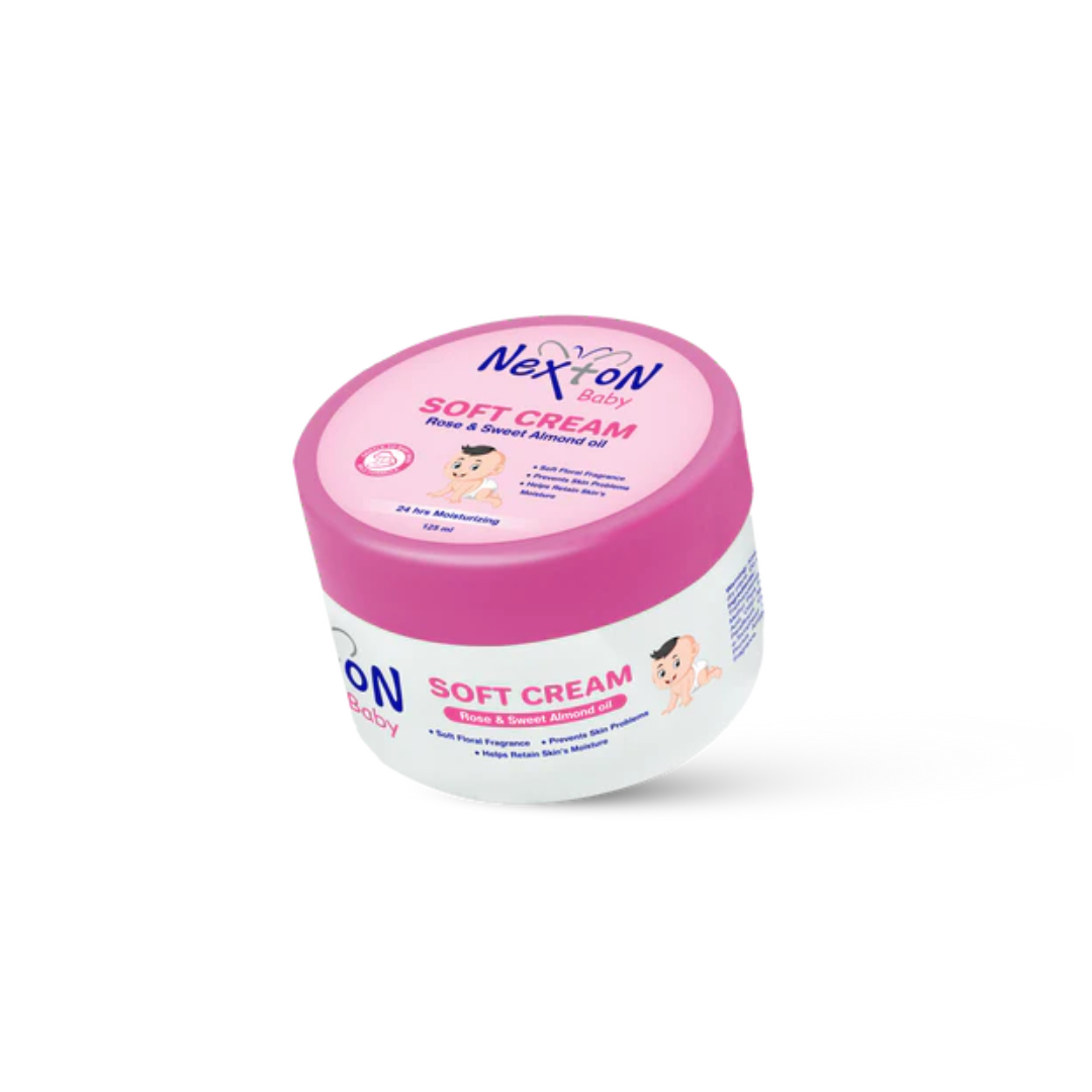 NEXTON BABY SOFT CREAM ROSE & SWEET ALMOND OIL 125ML