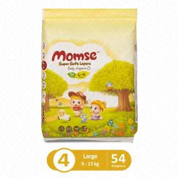 MOMSE BABY DIAPERS JUMBO PACK LARGE 54PCS