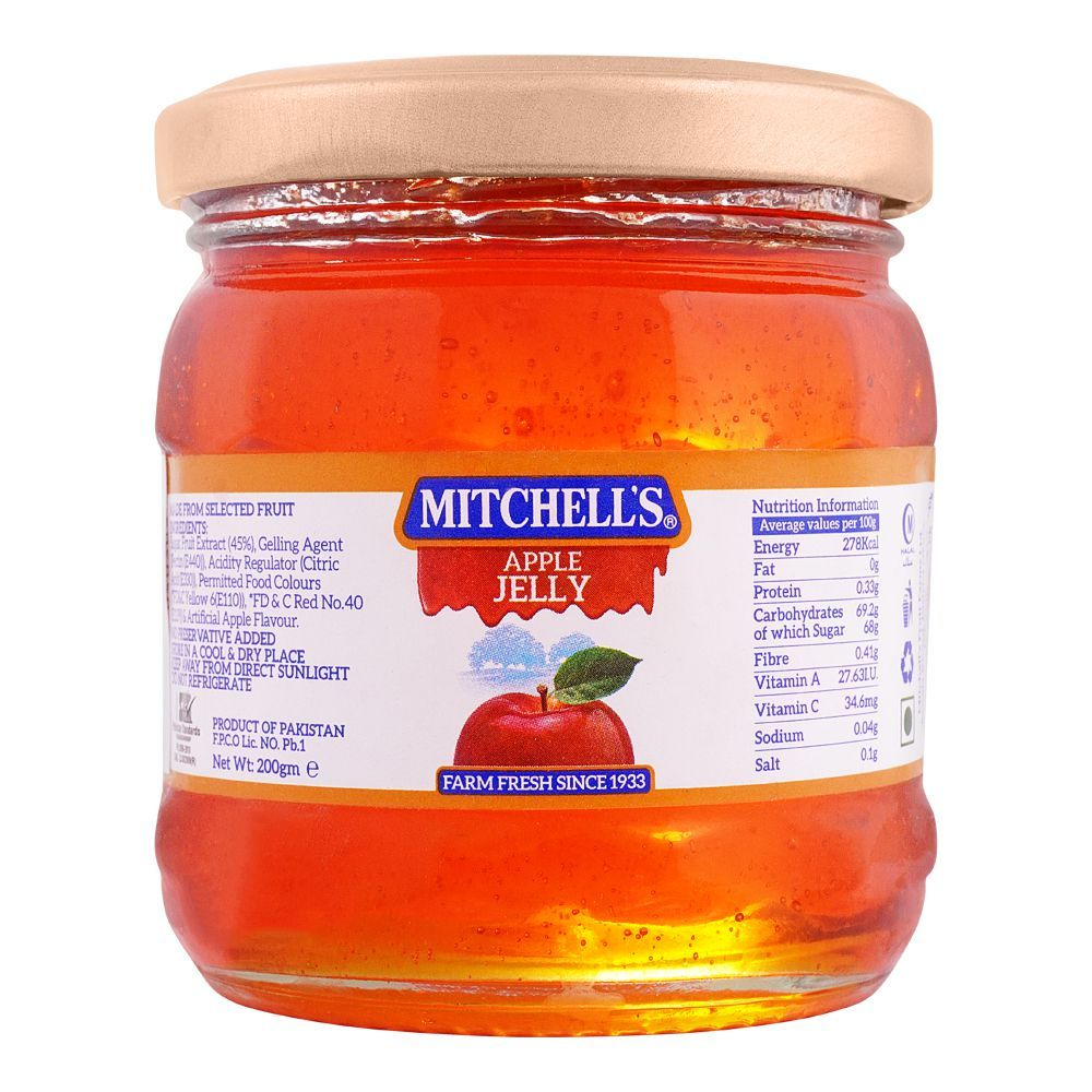 MITCHELLS APPLE JELLY 200GM