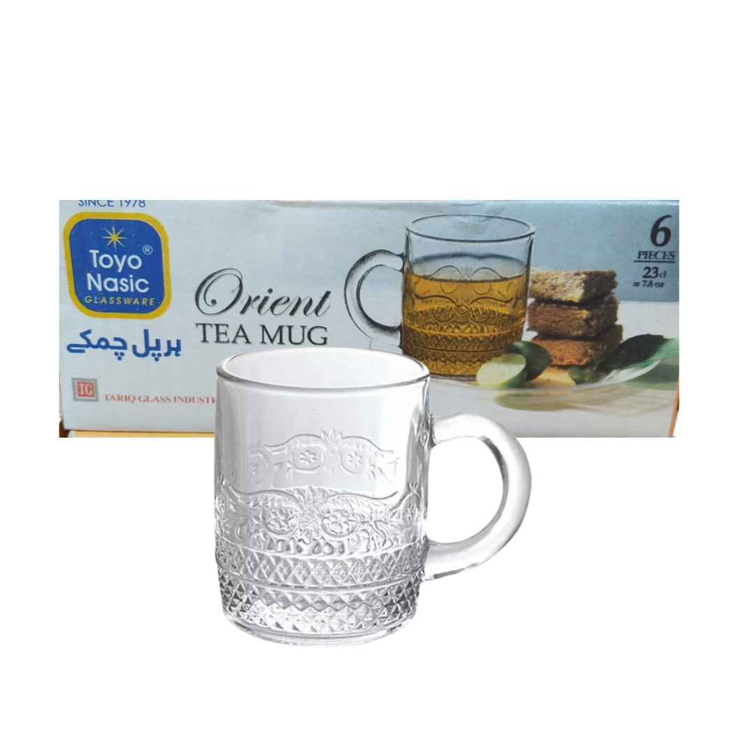 TOYO NASIC GLASSWARE ORIENT TEA MUG 6 PCS SET