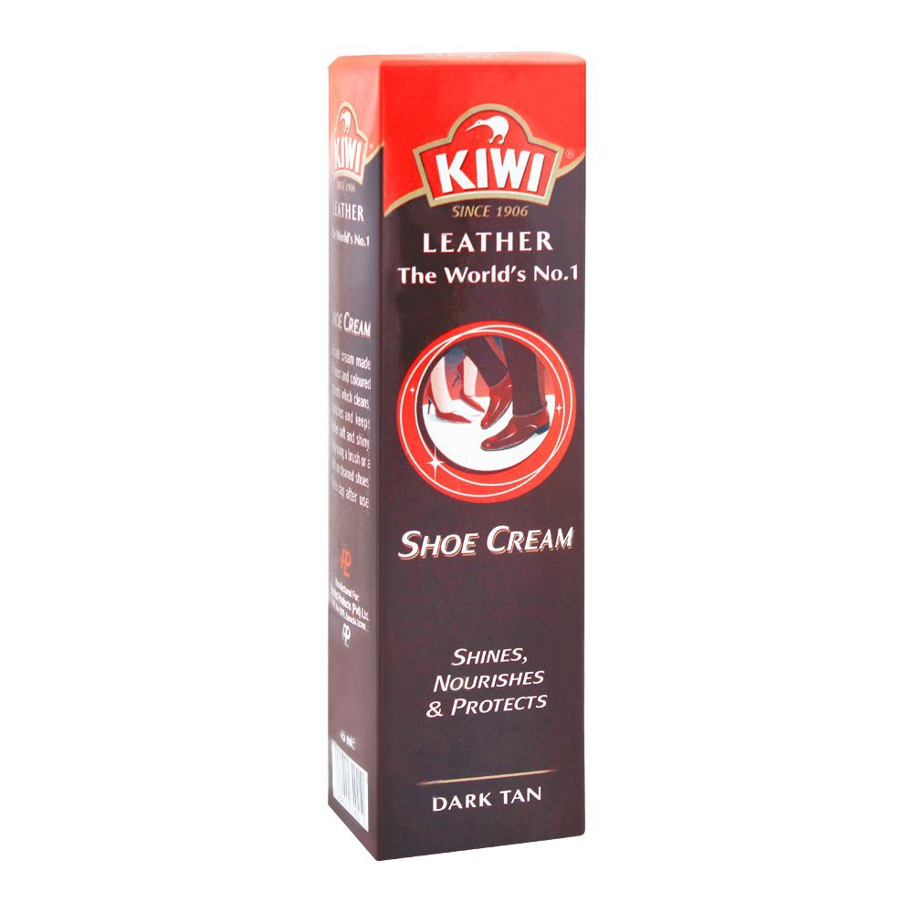 KIWI LEATHER SHOE CREAM DARK TAN 45ML