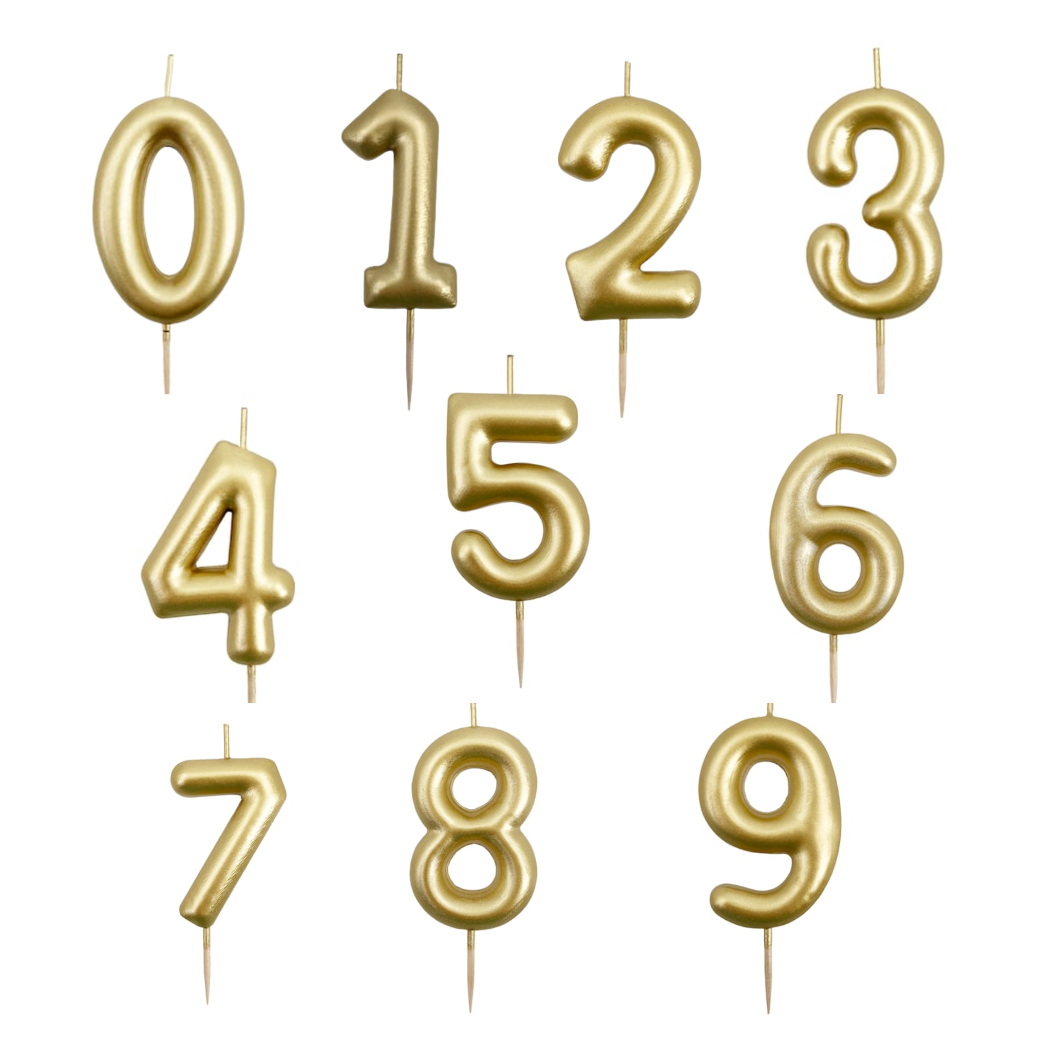 MATALIC & GOLDEN NUMBERS CANDEL