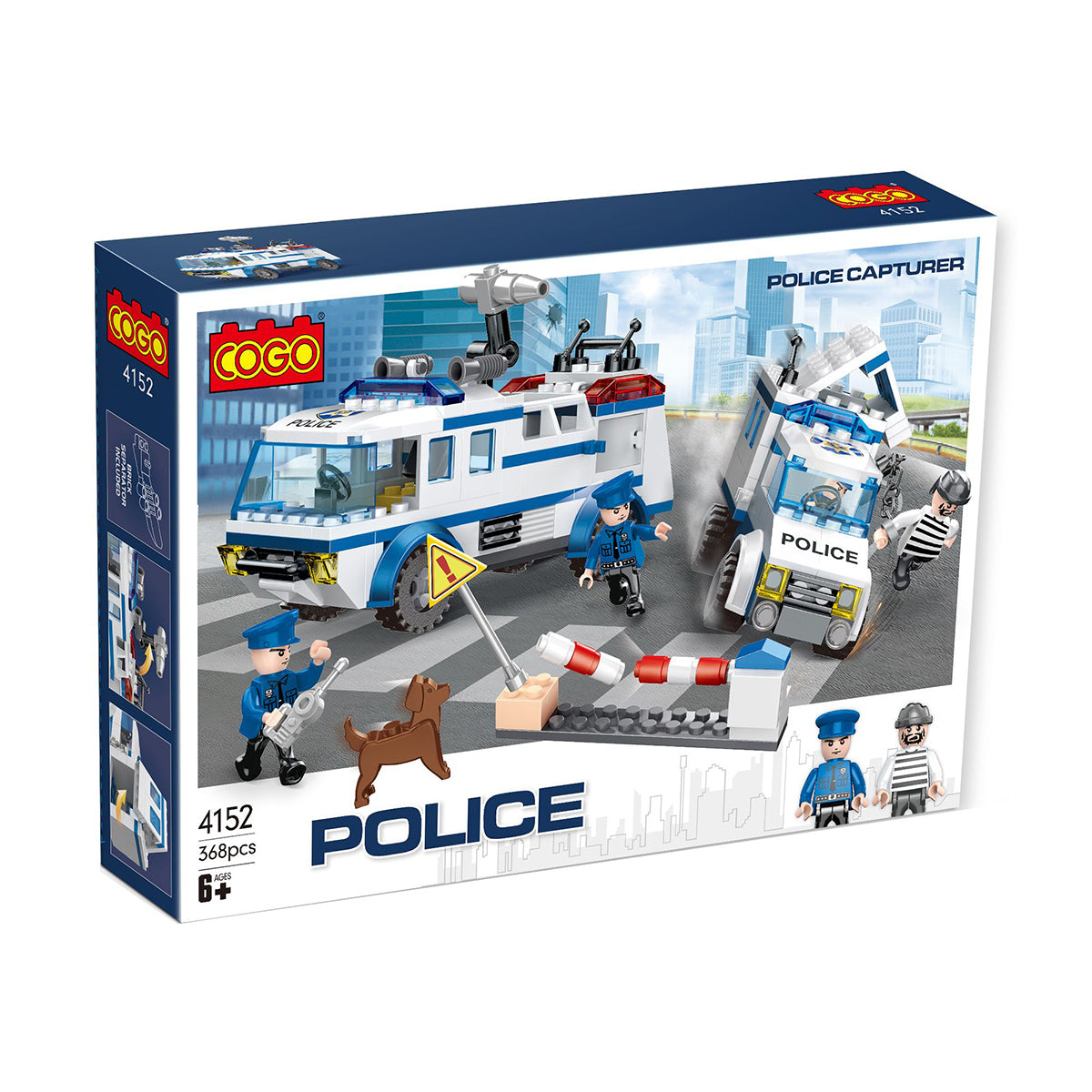 COGO BLOCKS POLICE CAPTURER 368PCS 3IN1 4152