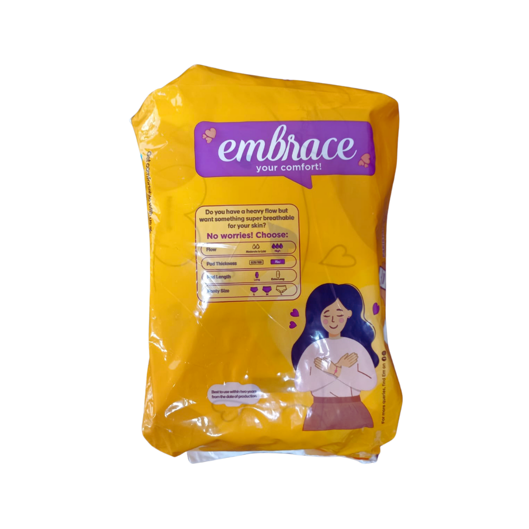 EMBRACE MAXI SENSITIVES SANITARY PADS EXTRA LONG 18-PCS