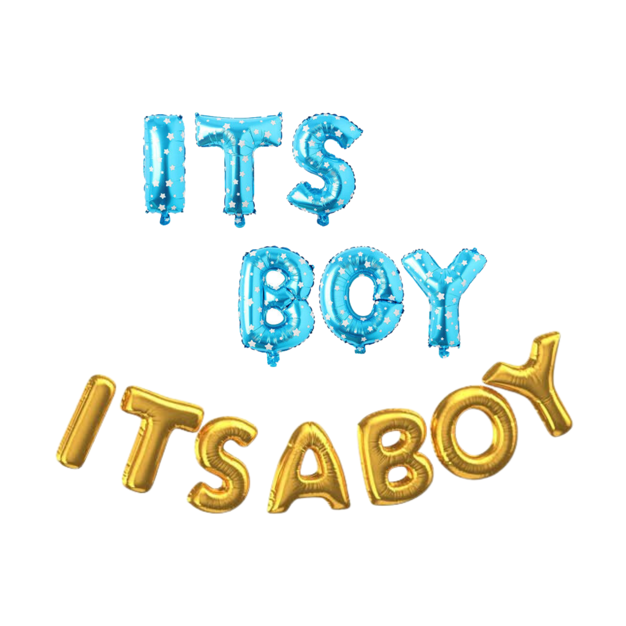 ITS A BOY FOIL BALLOONS SET 7PCS