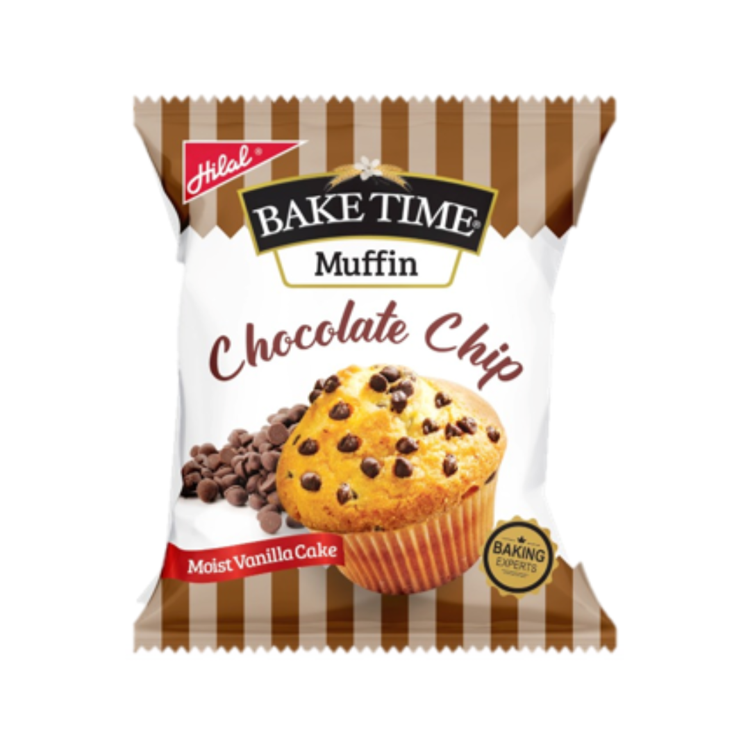 HILAL BAKE TIME MUFFIN CHOCOLATE CHIP CUP CAKE 28GM