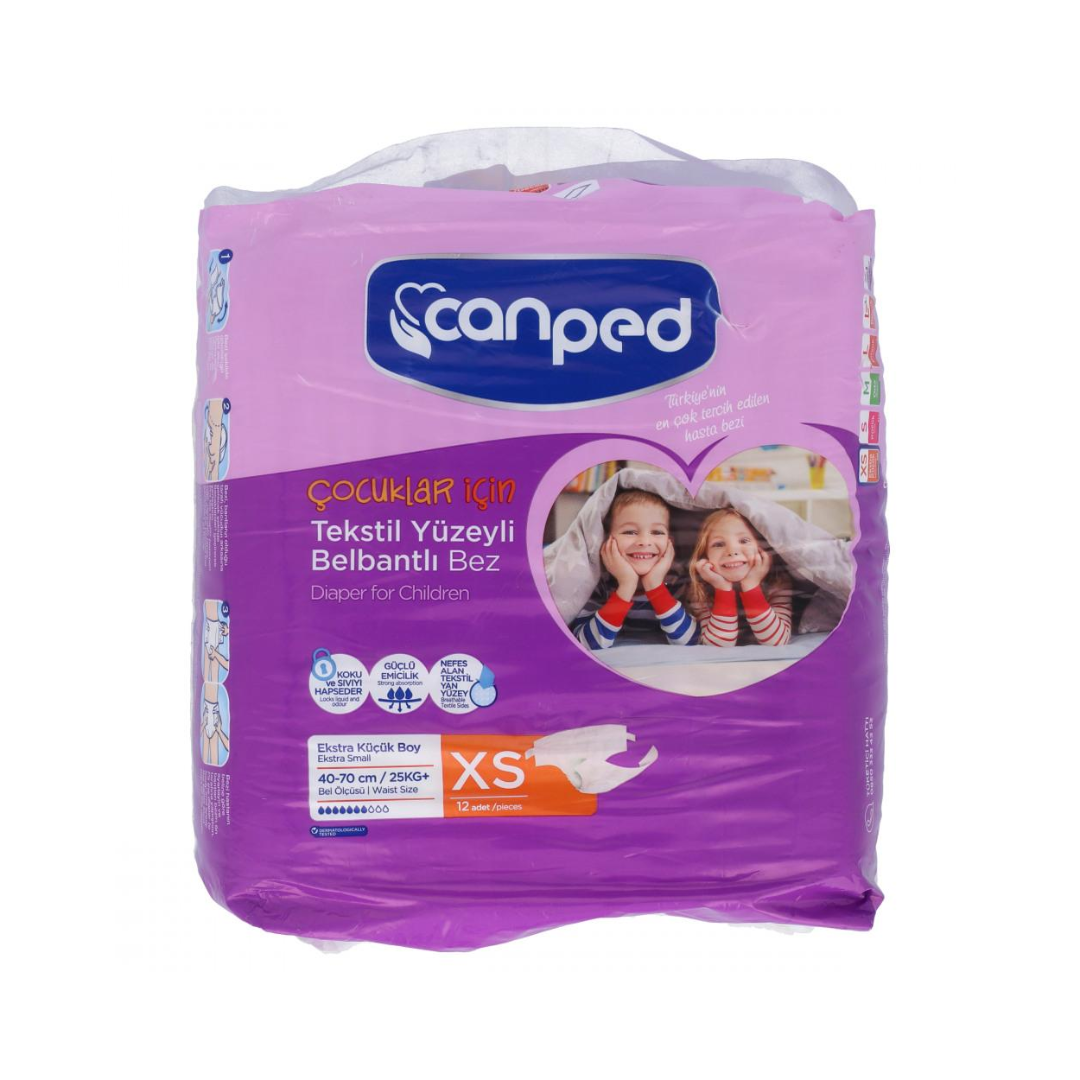 CANPED DIAPER FOR CHILDREN EXTRA SMALL 12-PCS