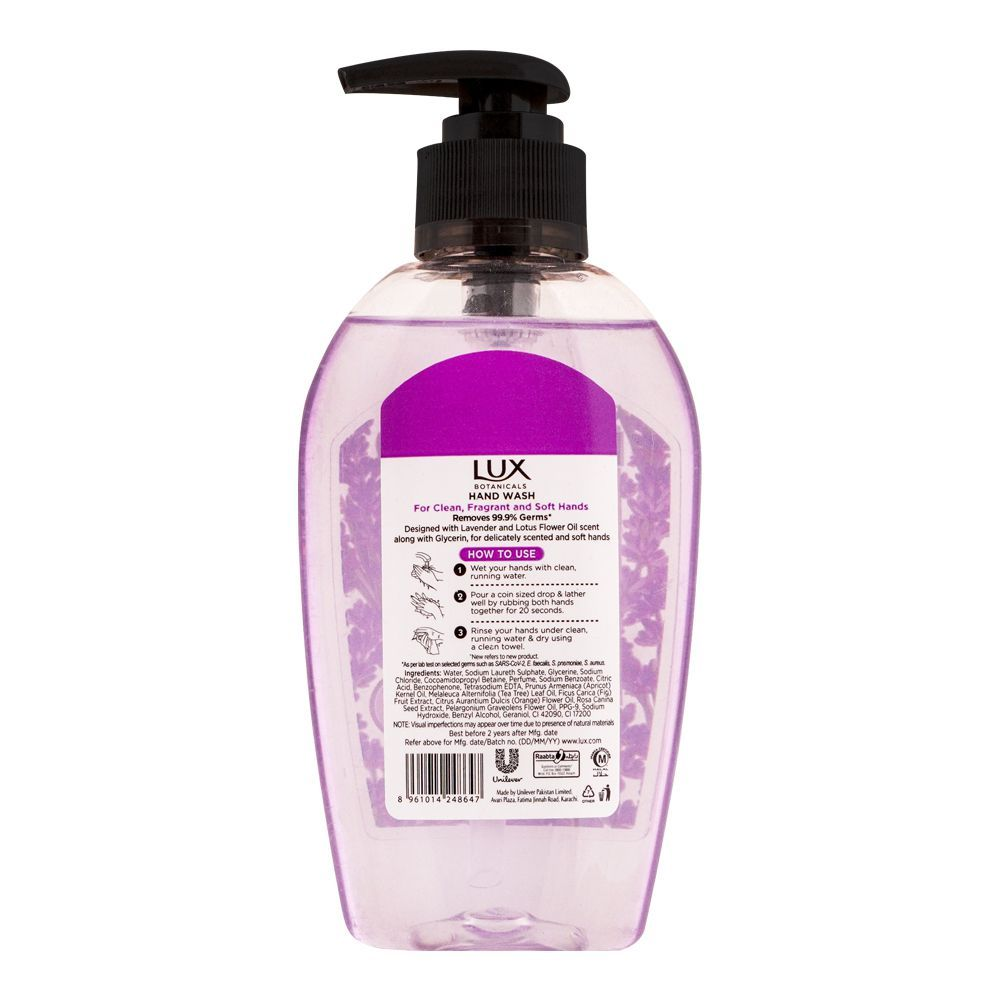 LUX BONATICALS LOTUS FLOWER HAND WASH 220ML