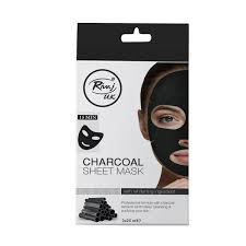 RIVAJ CHARCOAL SHEET MASK WITH WHITENING INGREDIENTS 3 MASKS IN 1 BOX