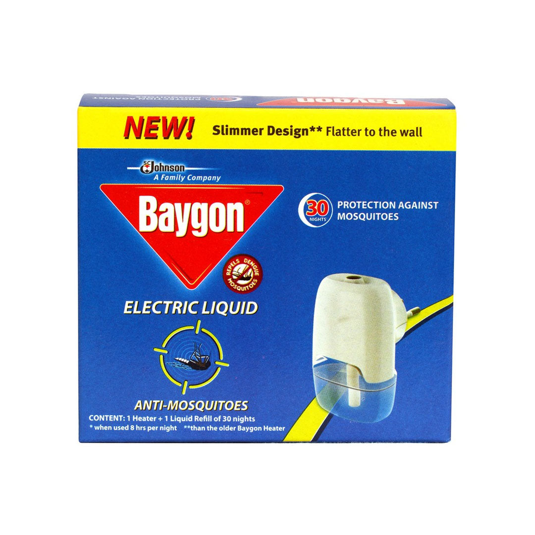 BAYGON ELECTRIC LIQUID ANTI MOSQUITES HEATER + REFILL