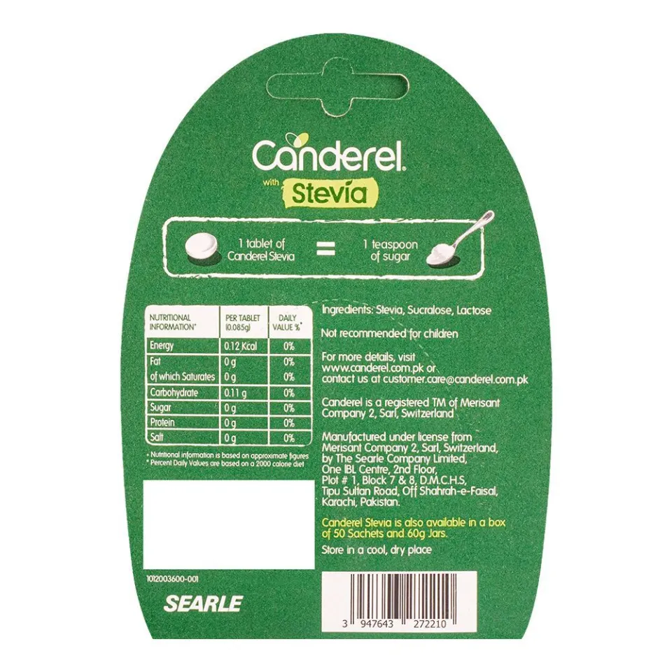 CANDEREL WITH STEVIA 100 TABLETS