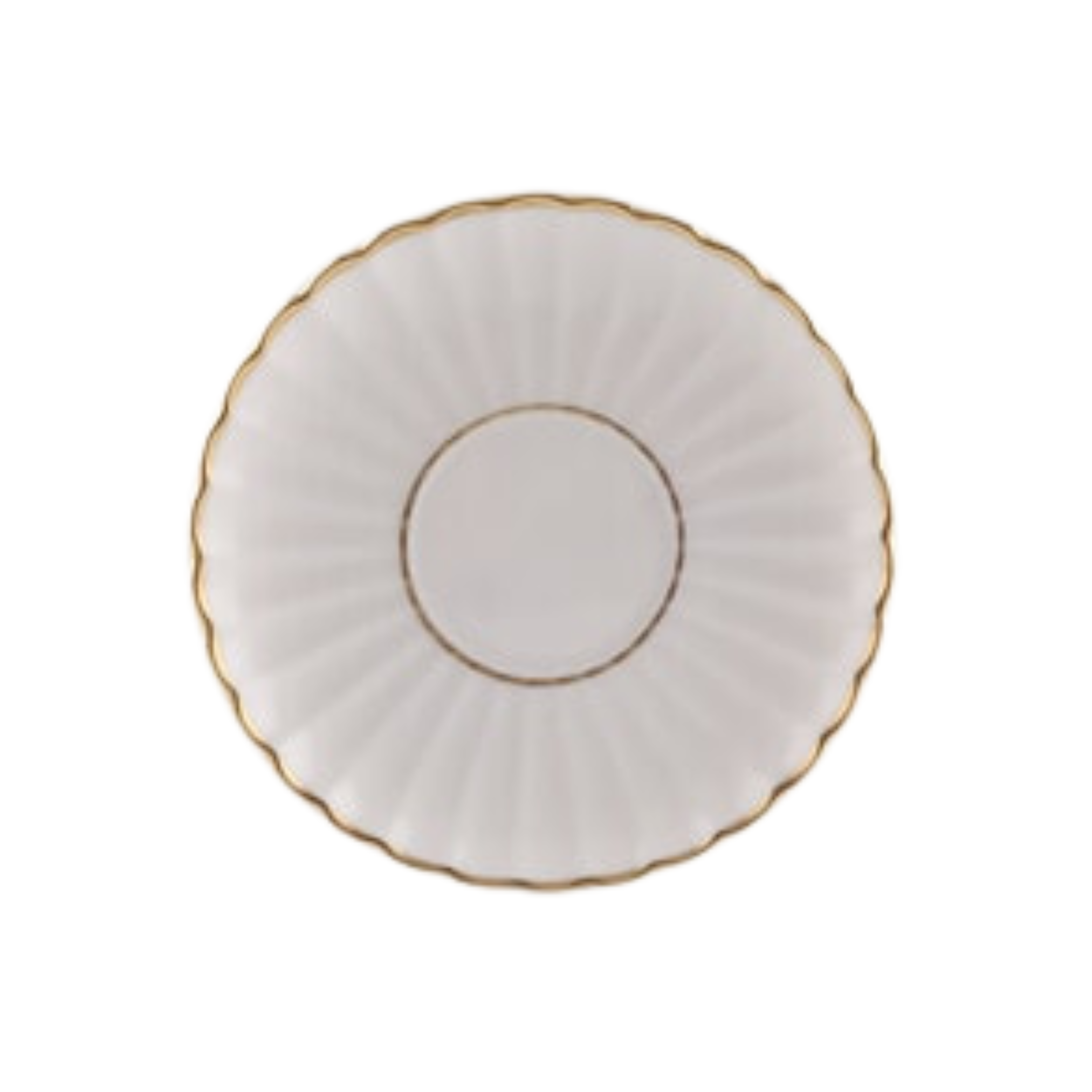 IMPERIAL ELEGANT DIP WHITE PLATER GOLDEN EDGES 22418