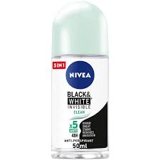 NIVEA BLACK & WHITE INVISIBLE CLEAN ROLL ON 50ML