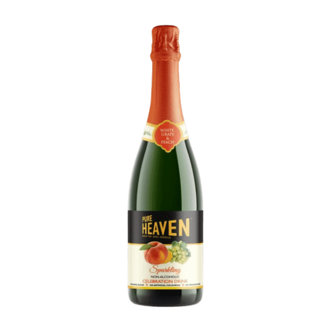 PURE HEAVEN WHITE GRAPE & PEACH JUICE SPARKLING CELEBRATION DRINK 750ML