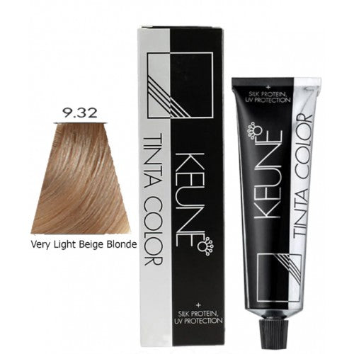 KEUNE HAIR COLOR VERY LIGHT BIEGE BLONDE 9.32