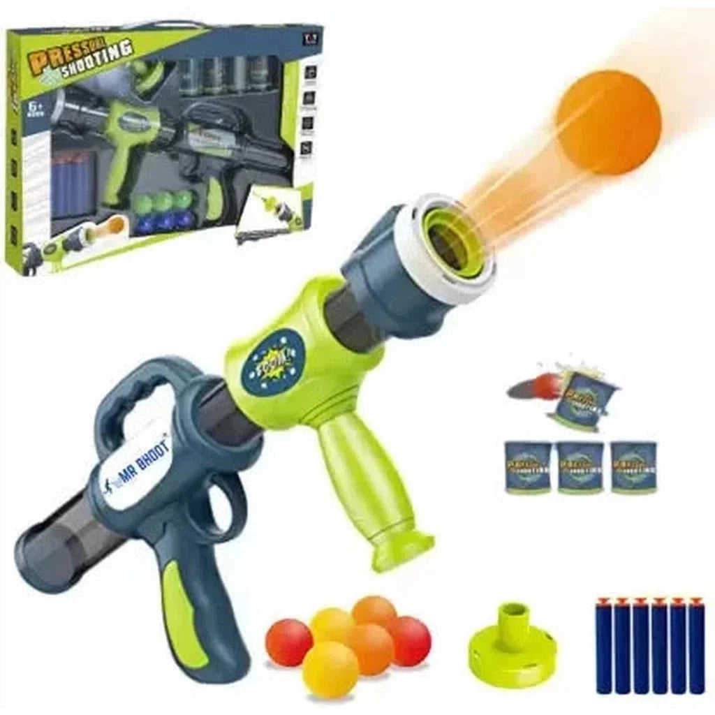 PRESSURE SHOOTING GUN TOY 2IN1 5016