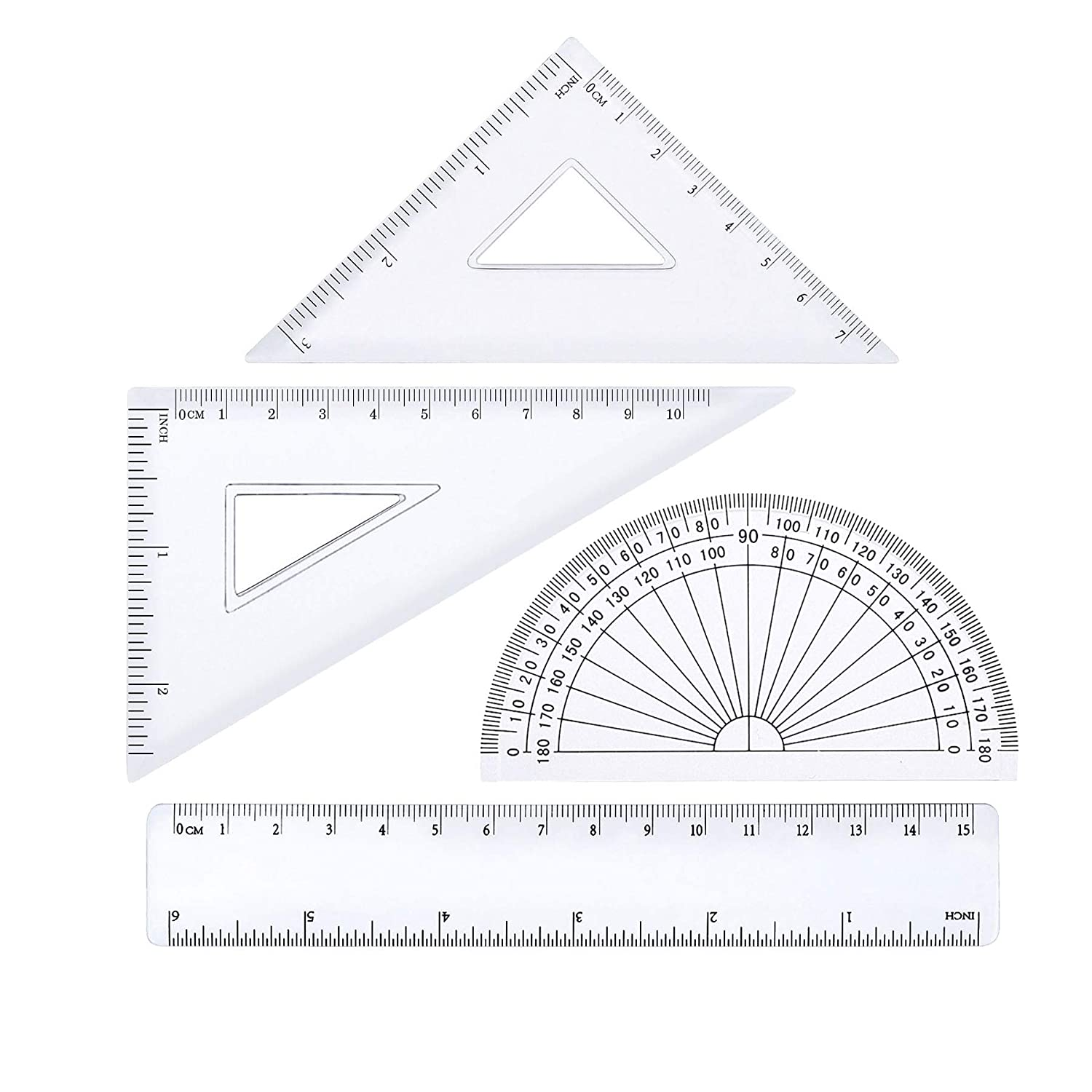 SILVER-X MATHEMATICAL INSTRUMENTE SET SCALES