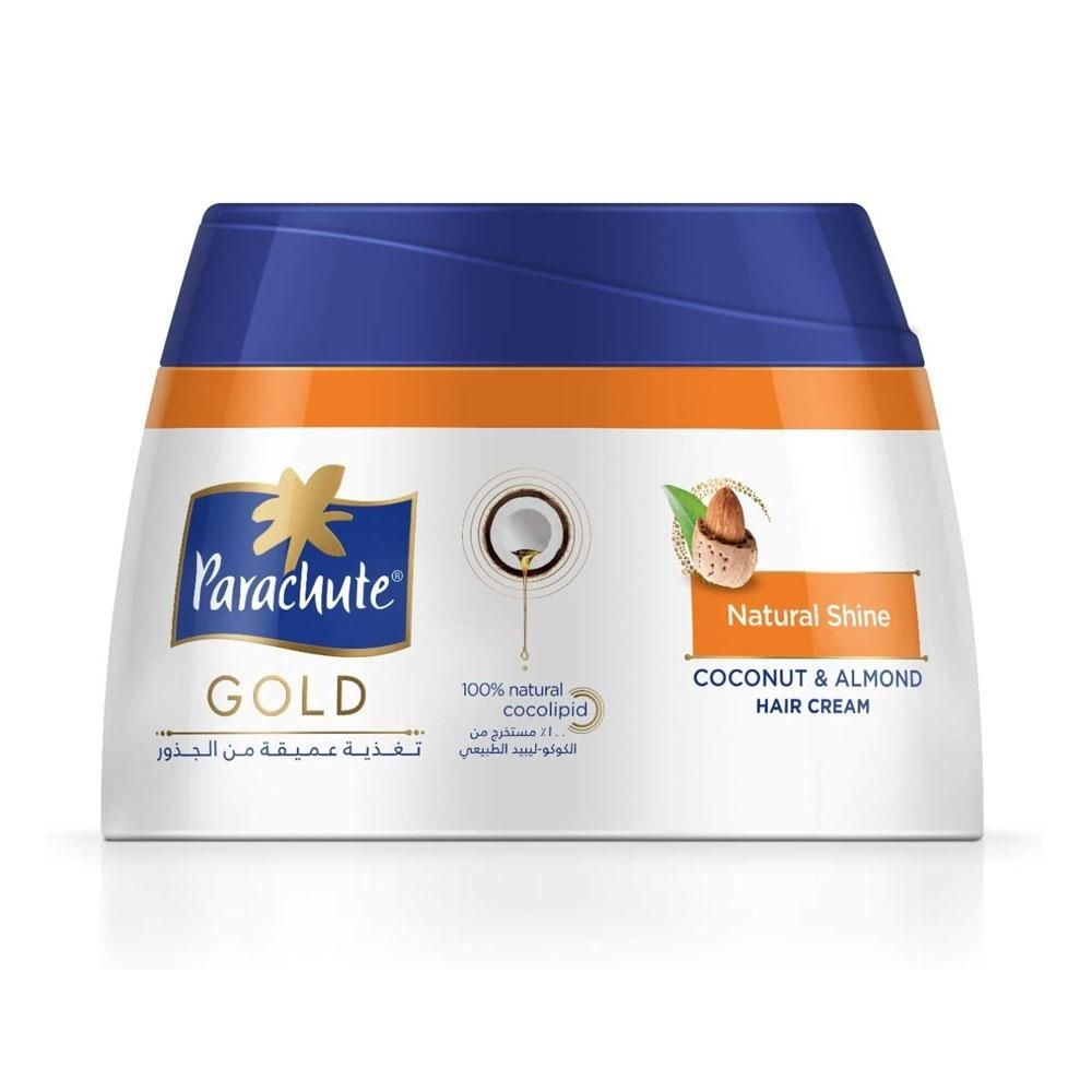 PARACHUTE GOLD HAIR CREAM NATURAL SHINE COCONUT & ALMONDS 140ML